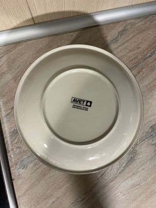 Juego 12 Platos Llanos Avet Beige/Marrón