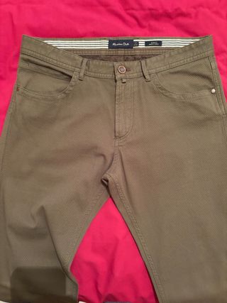 Pantalones Massimo Dutti Slim Fit Verdes 31/40