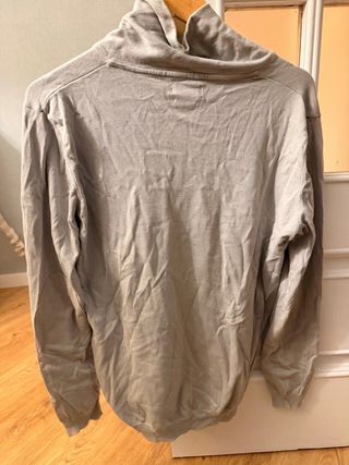 Camiseta Zara gris cuello shawl Talla M
