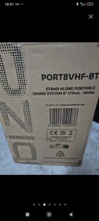 Altavoz Ibiza port 8vhf bt Portátil Negro con micr