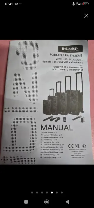 Altavoz Ibiza port 8vhf bt Portátil Negro con micr