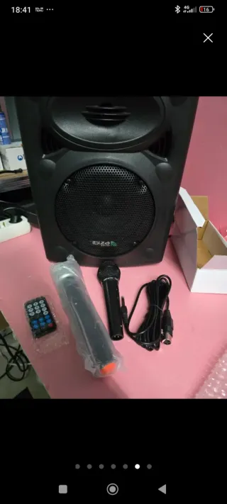 Altavoz Ibiza port 8vhf bt Portátil Negro con micr