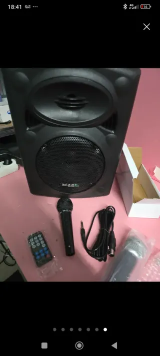 Altavoz Ibiza port 8vhf bt Portátil Negro con micr