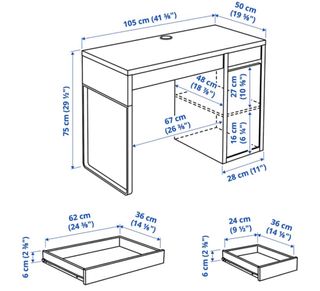 Escritorio Ikea MICKE Blanco + flexo gratis.