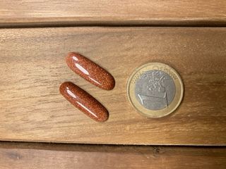 Par Cabujones Aventurina Dorado