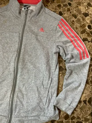 Chaqueta Adidas Gris y Rosa Talla M