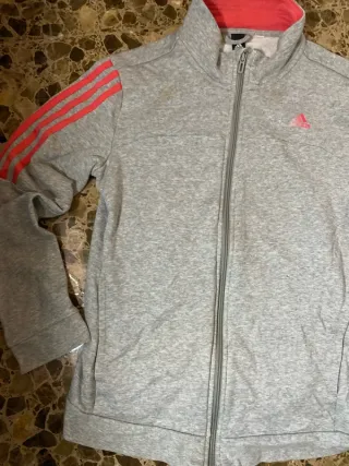 Chaqueta Adidas Gris y Rosa Talla M
