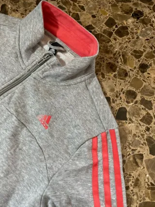 Chaqueta Adidas Gris y Rosa Talla M