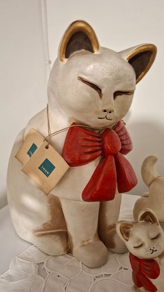 Thun Tris Gatti h. 28 cm + h. 10 cm