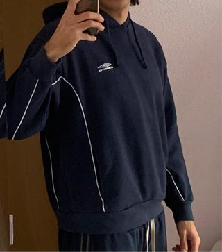 Sudadera con capucha Umbro azul Talla M