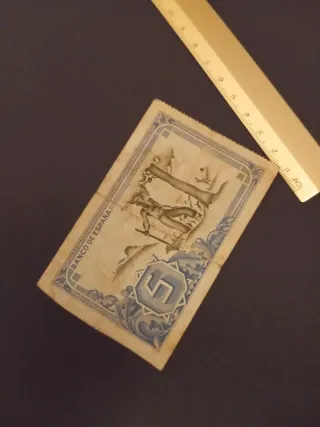 Billetes 5 y 100 pesetas 1937 Bilbao
