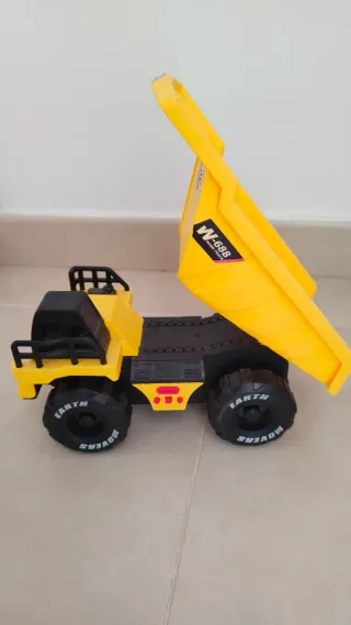 Excavadora y camión volquete juguete luces sonido