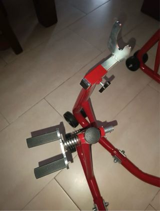 Caballetes Moto Rojo delantero y trasero