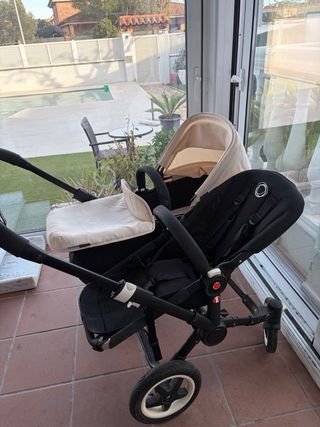Carrito Gemelar Bugaboo Beige y Rosa