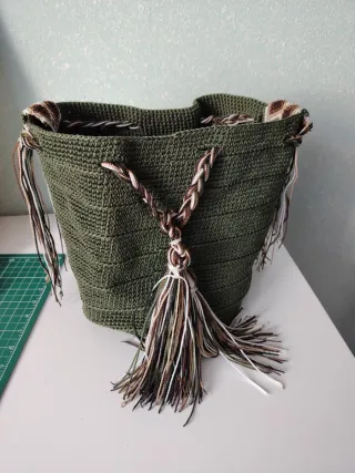 Bolso de crochet verde