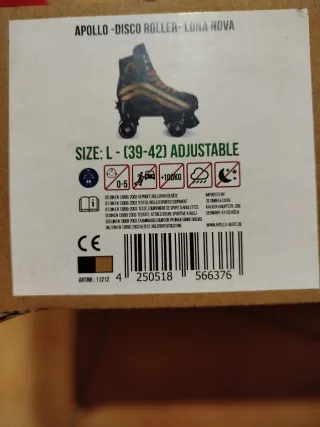 Patines Apollo Negros y Dorados Talla