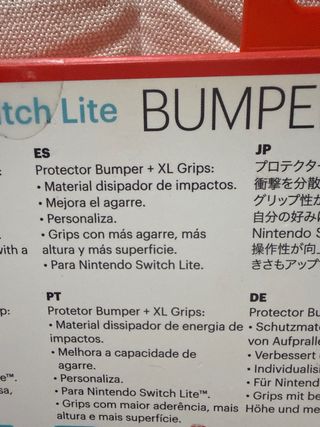 Bumper Protector + XL Grips Switch Lite Rojo