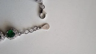 Pulsera Plata 925 Circonitas Verdes