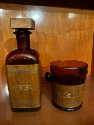 Set Botella y Cubitera Ámbar