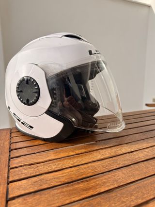 Casco Moto LS2 Verso Talla L Blanco
