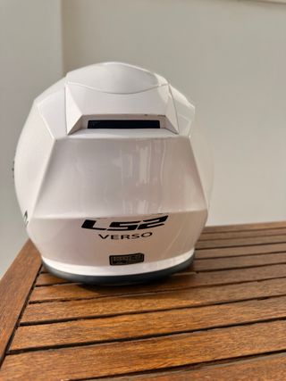 Casco Moto LS2 Verso Talla L Blanco