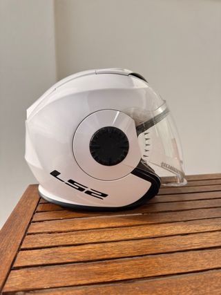 Casco Moto LS2 Verso Talla L Blanco