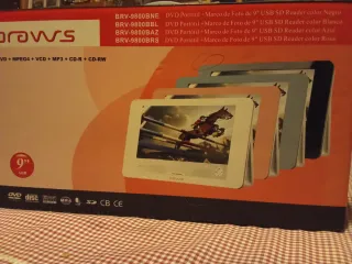 DVD Portátil y Marco Fotos Braws 9