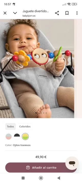 Hamaca BabyBjörn + accesorio + 3 fundas