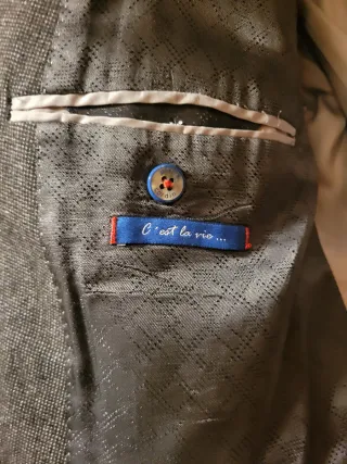 Americana Pierre Cardin Gris Oscuro Moteada T50