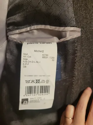 Americana Pierre Cardin Gris Oscuro Moteada T50