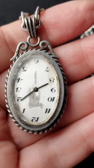 Reloj Colgante Antiguo Plata 800