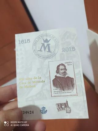 Sello Conmemorativo 400 Años Casa Moneda Madrid