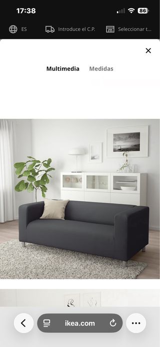 Sofá 180 cm es gris esta nuevo tengo un forro nuev