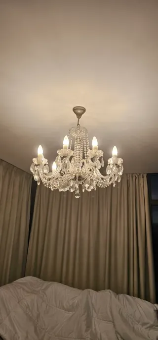 Lámpara Bohemia Araña Cristal Metal