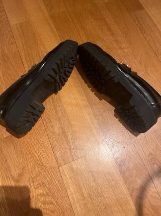 Mocasines Massimo Dutti Negros Mujer