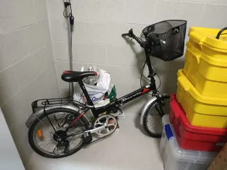 Bicicleta plegable Darwin con cesta