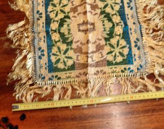 Copritavolini Vintage Quadrati Dorati con Frange