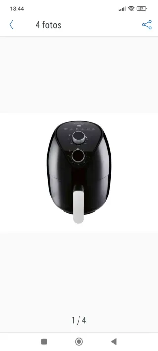 Freidora de aire negra