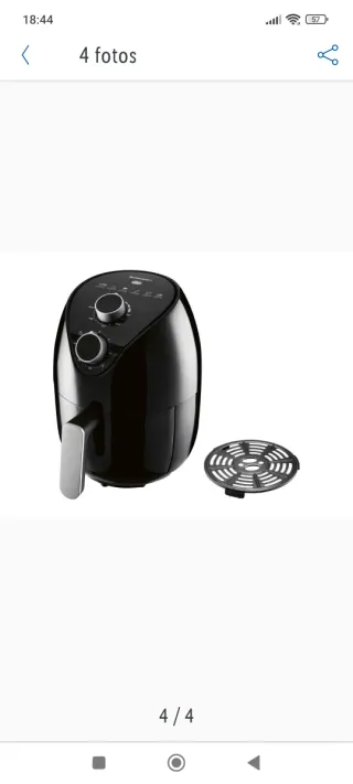 Freidora de aire negra