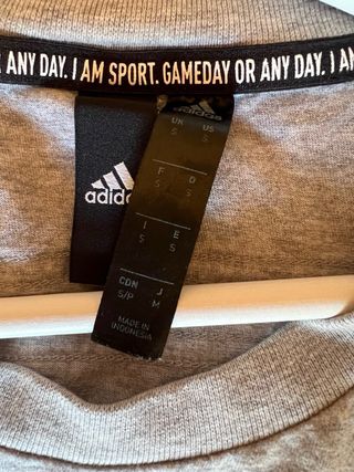 Camiseta Adidas Sport Gris Talla M