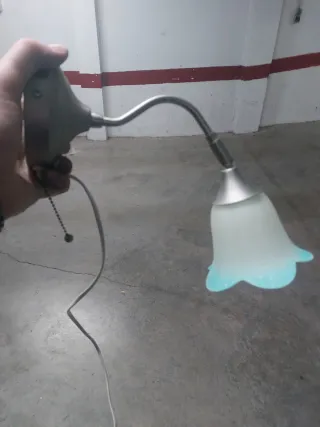 Lamparilla de pared cristal y metal