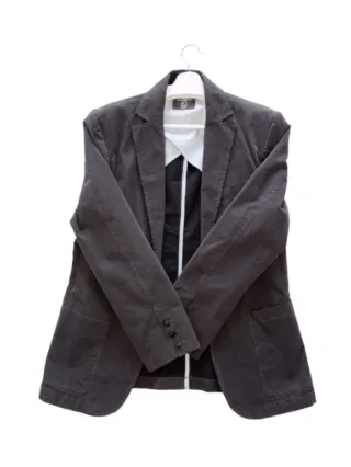 Regalo americana de pana gris oscuro H&M L.O.G.G.