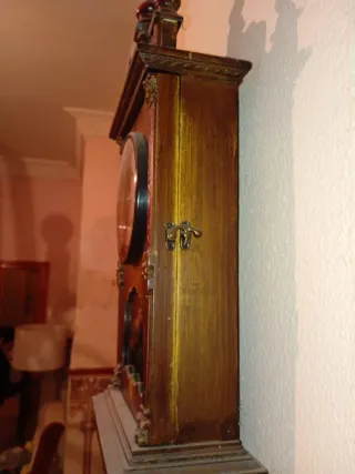 Reloj de Pared Antiguo Madera y Cristal