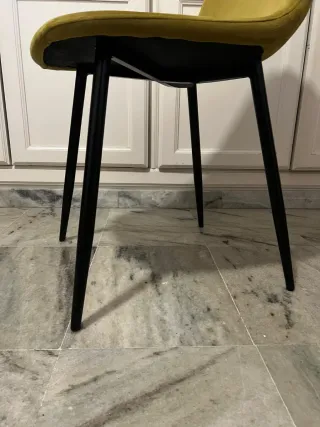 Silla Terciopelo Mostaza Maison du monde