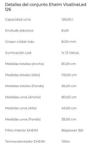 Eheim Vivaline LED 126L Acuario