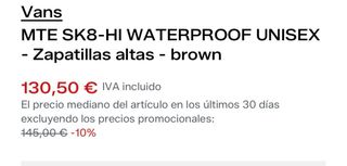 Vans Sk8-Hi Marrones Impermeables Caña Alta