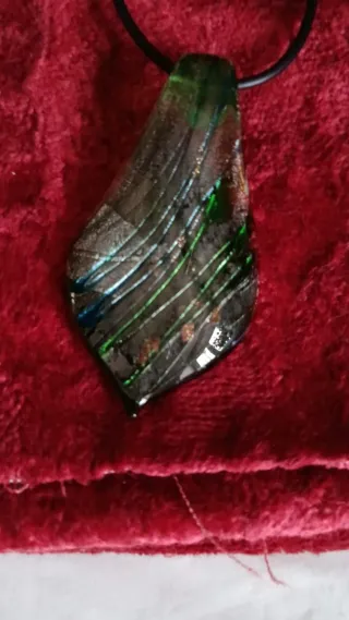 Colgante Hoja Cristal Murano