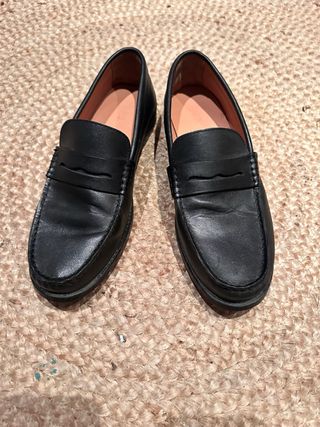 Mocasines de piel MANGO MEN negros
