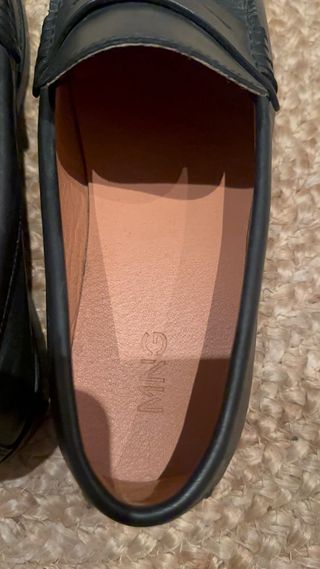 Mocasines de piel MANGO MEN negros