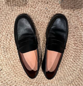 Mocasines de piel MANGO MEN negros